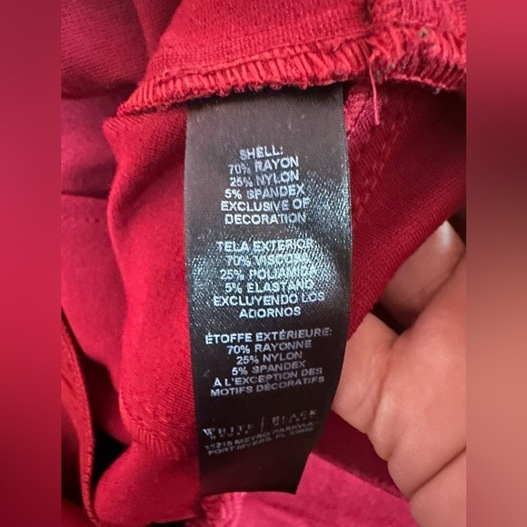 White House Black Market Womens Jacket  Blazer 8 Rayon Red - Picture 7 of 9